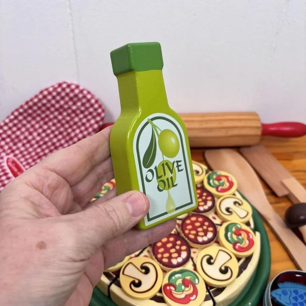Melissa and Doug Pizza Party Set Wooden Toddler‎ Play Kitchen Restaurant Toy